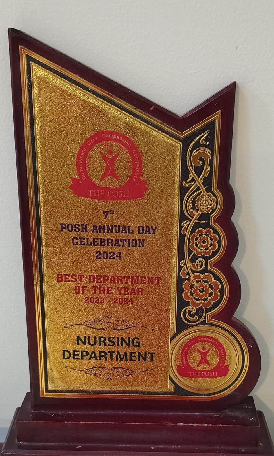 Nursing Department receiving the Best Department Award